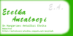etelka antaloczi business card