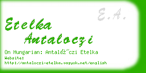etelka antaloczi business card